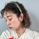 Slim Headband Green Marble
