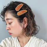 Orange Mustard Gold Hair Pin