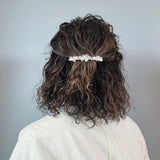 Clear White Flower Barrette