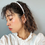 Tight Headband White Gold Dot with White
