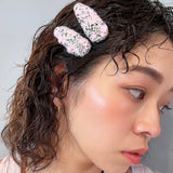 RE Hair Pin Pink Black Tweed
