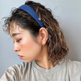 Nylon Navy Thin Headband