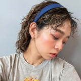Nylon Navy Thin Headband