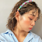 Blue Watercolor Gather Headband