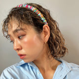 Blue Watercolor Gather Headband