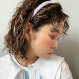 Purple Silky Satin Slim Headband