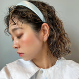Sky Blue Silky Satin Thin Headband