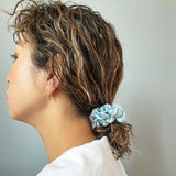 Sky Blue Silky Satin Mini Pony