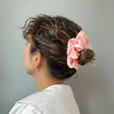 Sakura Pink Silky Satin Scrunchie
