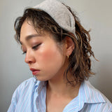 Wide Headband Lt Grey Cotton