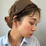 Wide Headband Brown Cotton