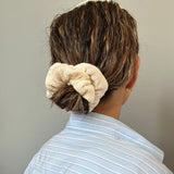 Off White Cotton Scrunchie