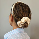 Off White Cotton Scrunchie