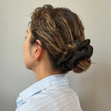 Silk Black Scrunchie