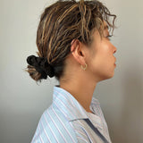 Silk Black Mini Scrunchie
