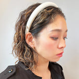 Eco White Leather Slender Headband