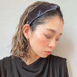 Charcoal Velour Turban Headband