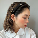 Slender Headband Silver Flower Studs