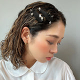 Black Flower Studs Hair Pin