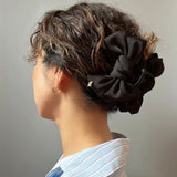 Black Ribbon Silky Hair Clip