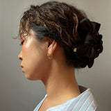 Black Ribbon Silky Hair Clip