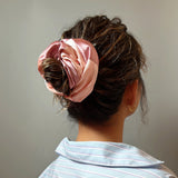 Mix Material Pink Scrunchie