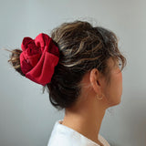Mix Material Red Scrunchie