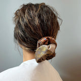 Patchwork Mix Brown Scrunchie