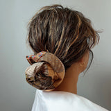 Patchwork Mix Brown Scrunchie