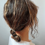 Silver Square Chain Hair Pony