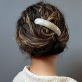 White Stone Hair Barrette