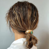 Moon Gold Hair Pony with Green Stone