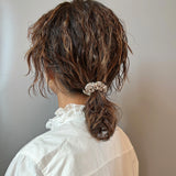 Shiny Grey Mini Scrunchie