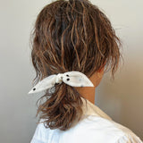 White Sheer Dot Ribbon Pony