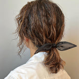 Black Sheer Dot Ribbon Pony