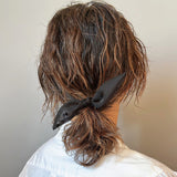 Black Sheer Dot Ribbon Pony