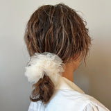 White Tutu Frill Scrunchie
