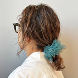 Smoky Teal Tutu Frill Scrunchie