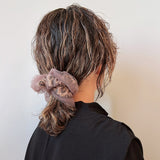 Chacoal Tulle with Leopard Double Scrunchie
