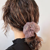 Chacoal Tulle with Camo Double Scrunchie