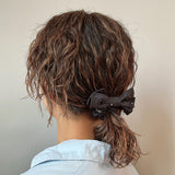 Navy Dot Ribbon Pony