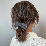 Black Grey Dot Ribbon Pony