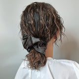 Black Silky Satin Scrunchie