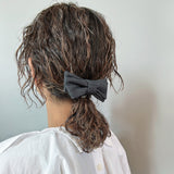 Indigo Denim Ribbon Pony