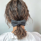 Indigo Denim Ribbon Pony