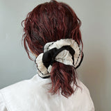 Piping Frill Silk Scrunchie