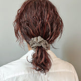 Herringbone Brown Mini Scrunchie