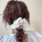 Brushed Velour Ivory Scrunchie
