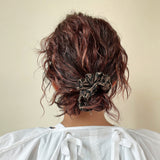 Dark Leopard Mini Scrunchie